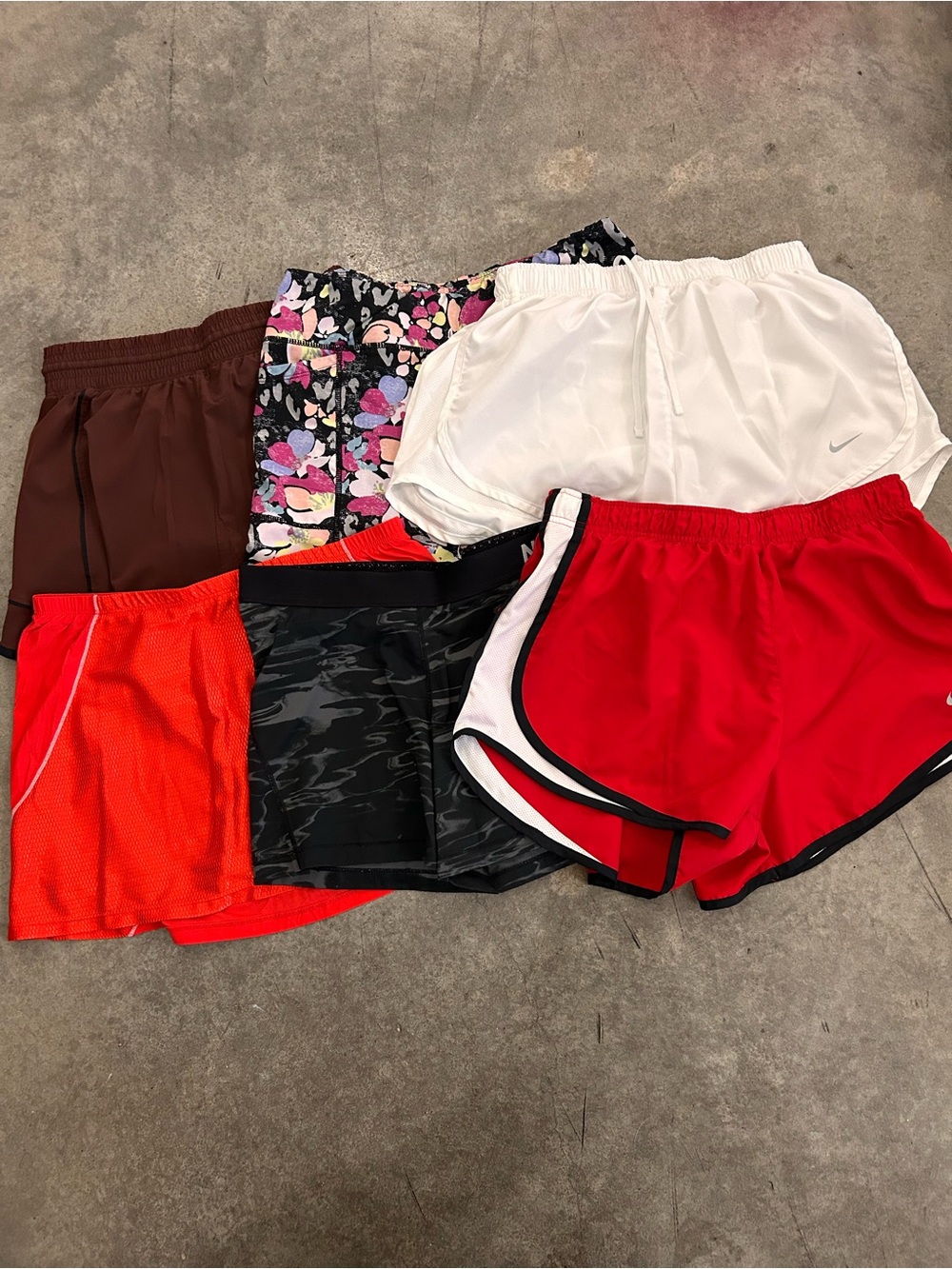 Women’s Athletic Shorts Lot Nike Pro Dri-FIT Reebok YPB Running Workout